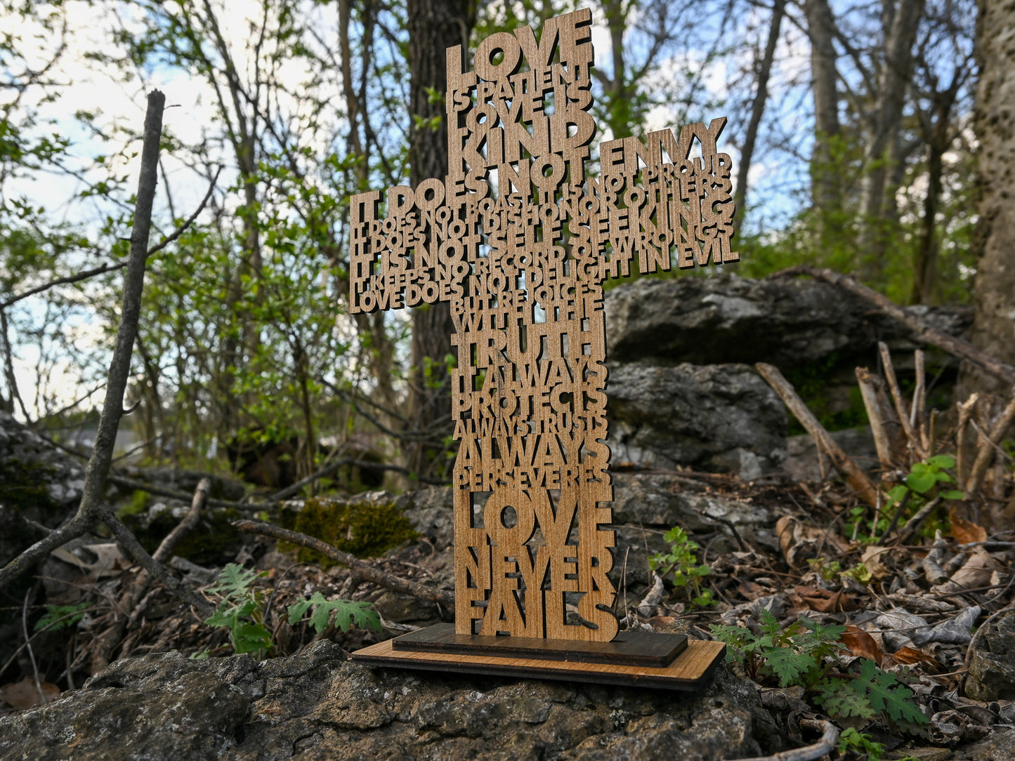 Divine Inspiration:  Wooden Scripture Crosses for Wall and Tabletop Display