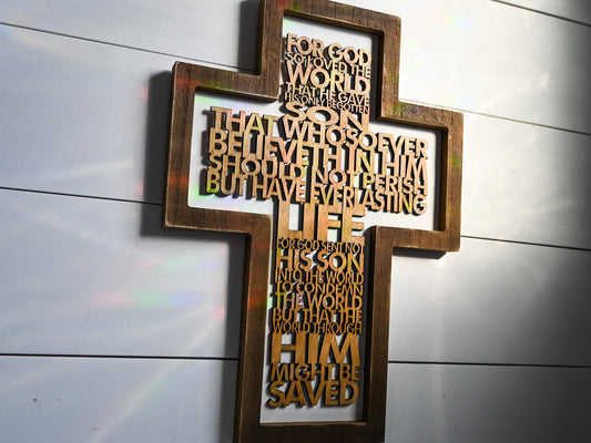 Divine Inspiration:  Wooden Scripture Crosses for Wall and Tabletop Display