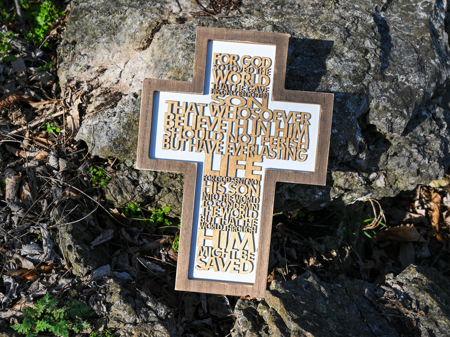 Divine Inspiration:  Wooden Scripture Crosses for Wall and Tabletop Display